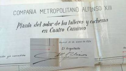Firma ampliada del documento, con la rúbrica de A. Palacios.