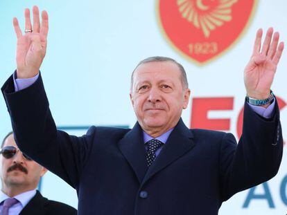 Erdogan durante un acto en Ankara este martes. 