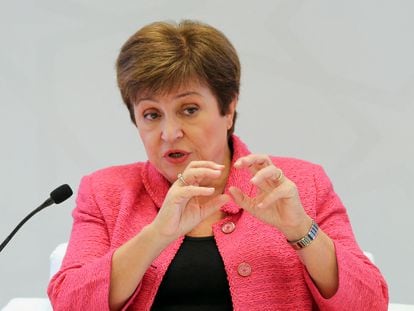 La directora gerente del FMI, Kristalina Georgieva, en octubre en Riad (Arabia Saudí).