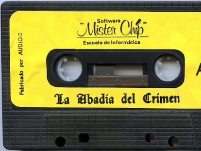 Casete de La Abadía del Crimen para MSX