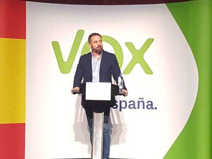 El presidente de Vox, Santiago Abascal.
