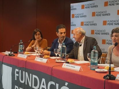 Los participantes en el debate sobre el suicidio en el Fòrum Pere Tarrés