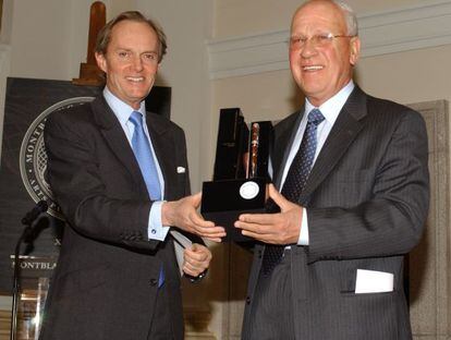 Germán Sánchez Ruipérez, cuando recibió el Premio Montblanc de la Cultura en 2005.