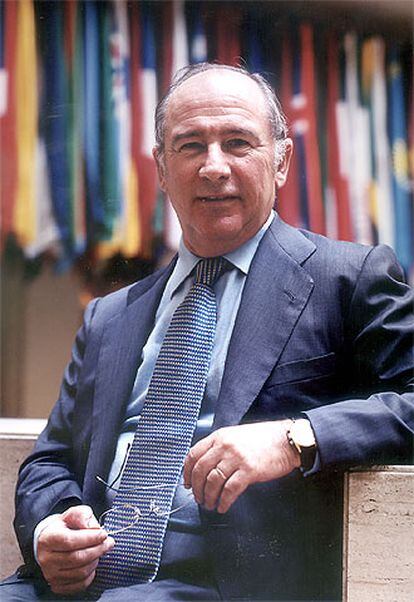 Rodrigo Rato, en la sede del Fondo Monetario Internacional, en Washington.