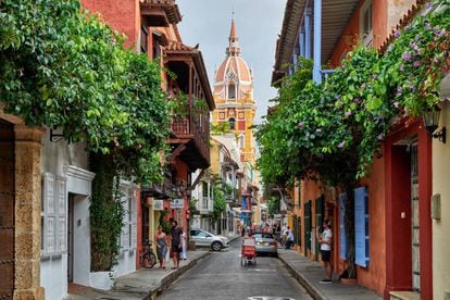 Calles de la ciudad de Cartagena de Indias, Colombia.