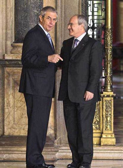 Pérez Touriño y José Montilla, ayer en Barcelona.