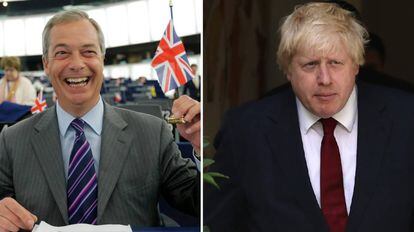 Nigel Farage y Boris Johnson