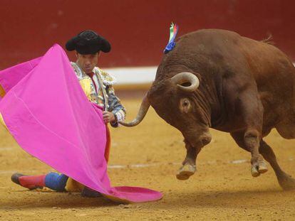 José Tomás, en la plaza de toros de San Sebastián en agosto.