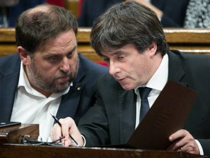 Oriol Junqueras y Carles Puigdemont