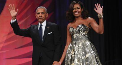 Barack y Michelle Obama en una gala 