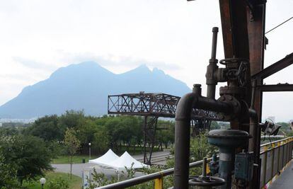 Vista del cerro de la Silla, en la ciudad de Monterrey.