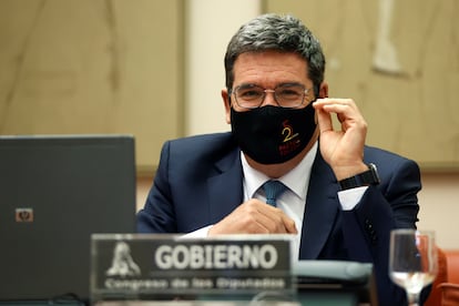 El ministro de Inclusión, Seguridad Social y Migraciones, José Luis Escrivá, ante la comisión de seguimiento del Pacto de Toledo.