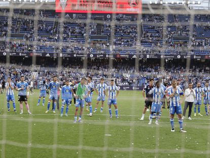 Los jugadores del Deportivo, al término de la final del playoff de ascenso a LaLiga SmartBank.