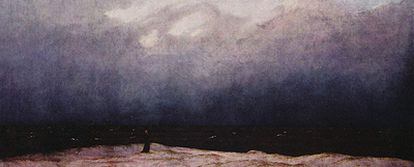 <i>El monje frente al mar </i>(Staatliche Museum, 1808-1810), de Caspar David Friedrich, al que Heinrich von Kleist dedicó un ensayo.