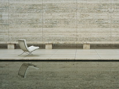 En la imagen, el pabellón de Barcelona, de Mies van der Rohe y Lilly Reich.
