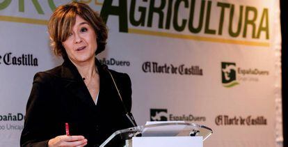 La ministra Isabel Garc&iacute;a Tejerina en un acto en Valladolid. 