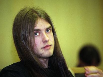 Varg Vikernes en 1994, durante su juicio por asesinato y atentados.