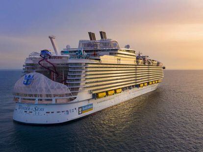 Vista del Wonder of the Seas, el nuevo barco de Royal Caribbean que operará este verano desde Barcelona