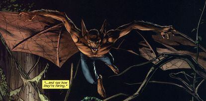 Puede parecer una broma. Darle la vuelta al nombre de Batman y uno tiene un... ¿Man-bat? Kirk Langstrom se transformó en este murciélago-hombre por el deseo de ser como Batman. Su objetivo era emular al justiciero para combatir el crimen como él, por lo que desarrolló un suero extraído de las glándulas de los murciélagos. El resultado, un monstruo que sobrevoló las viñetas por primera vez en 'Detective Comics #400' (1970).
