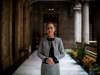 Claudia Sheinbaum en las oficinas de Jefatura de Gobierno, en el Centro Histórico de Ciudad de México.