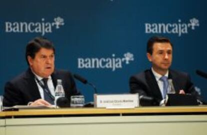 José Luis Olivas, expresidente de Bancaja, y Aurelio Izquierdo, exdirector general.