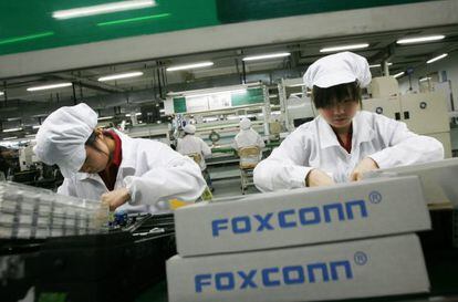 Trabajadores de Foxconn en China