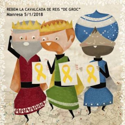 Cartell de l'ANC i Òmnium del Bages.