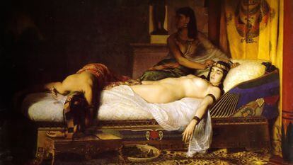 'La muerte de Cleopatra' (1874), de Jean André Rixens.