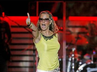 La cantante Anastacia, en un concierto.