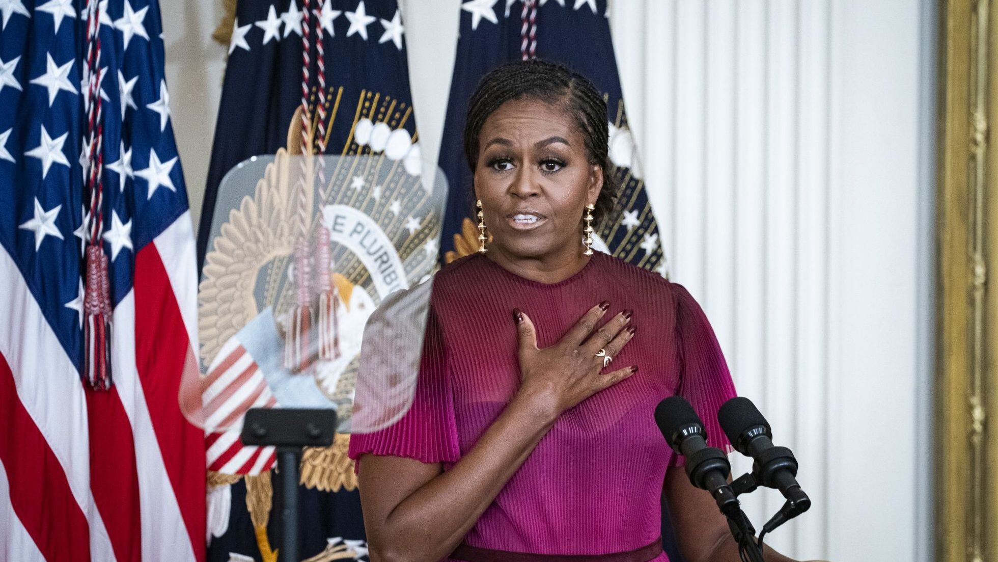 El Emotivo Discurso De Michelle Obama Al Descubrir Su Retrato En La ...