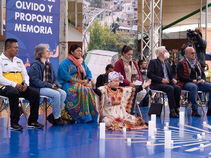 Evento de la Comisión de la Verdad, de entrega del legado a las víctimas, Bogotá, el 29 de junio de 2022.