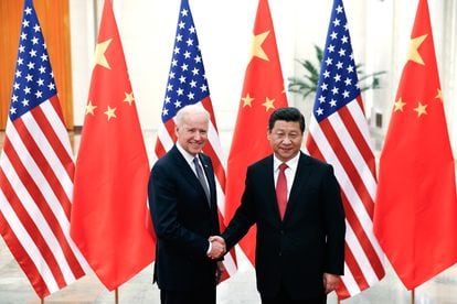 Reunión entre Xi Jinping y Joe Biden en Pekín en diciembre de 2013.