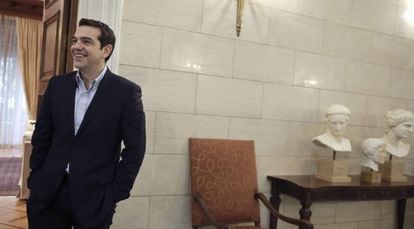 El primer ministro griego, Alexis Tsipras, este viernes en Atenas. 