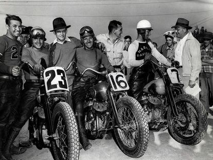 Imagen de archivo de Harley Davidson durante una competición