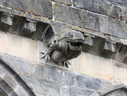 Una gárgola inspirada en 'Alien, el octavo pasajero', de Ridley Scott, en la abadía de Paisley, en Escocia.