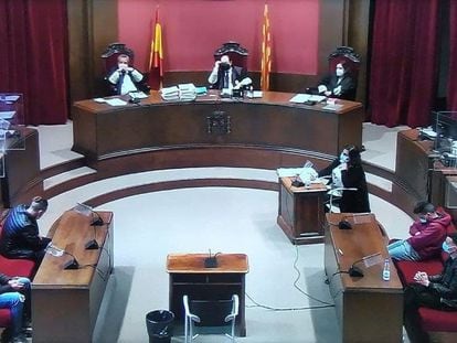 Declaraciones durante la segunda sesión del juicio de la 'manada de Sabadell', a día 7 de abril de 2021. EUROPA PRESS