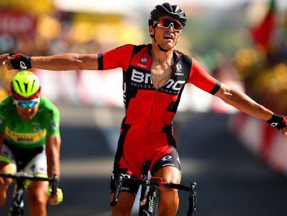 Greg van Avermaet celebra el triunfo en la 13&ordf; etapa del Tour 