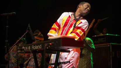 El músico nigeriano Femi Kuti en una reciente actuación en Barcelona.