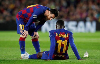 Messi se interesa por Dembélé, lesionado.