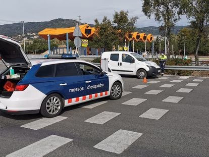 Un control de tráfico de los Mossos d'esquadra, en una imagen de archivo.