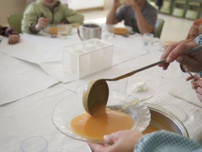 Comedor escolar en un colegio de Ourense.