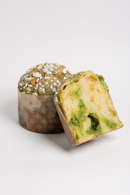 'Panettone' de té matcha de la pastelería Takashi Ochiai, en Barcelona. Imagen proporcionada por el establecimiento.