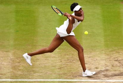 Venus Williams durante la final ante Garbiñe Muguruza.