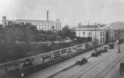 La fàbrica principal de La Hispano-Suiza, a la Sagrera, a Barcelona.