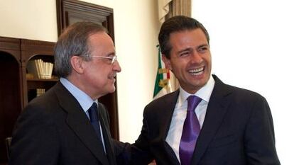 Florentino P&eacute;rez, presidente de ACS, y Enrique Pe&ntilde;a Nieto, presidente de M&eacute;xico.