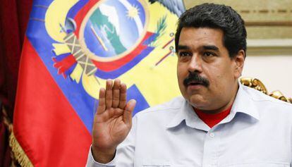 Nicolás Maduro este jueves en Caracas.