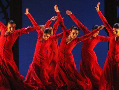 Un momento del espect&aacute;culo Met&aacute;fora, del Ballet Flamenco de Andaluc&iacute;a, que abri&oacute; el viernes el Festival de Jerez.