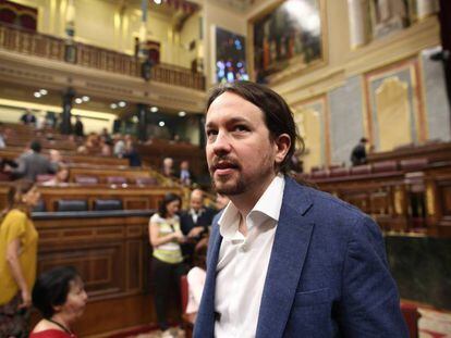 Pablo Iglesias, en el Congreso.