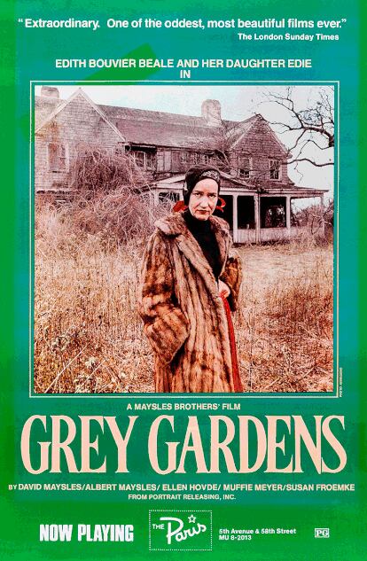 Cartel promocional del documental Grey Gardens (1975)