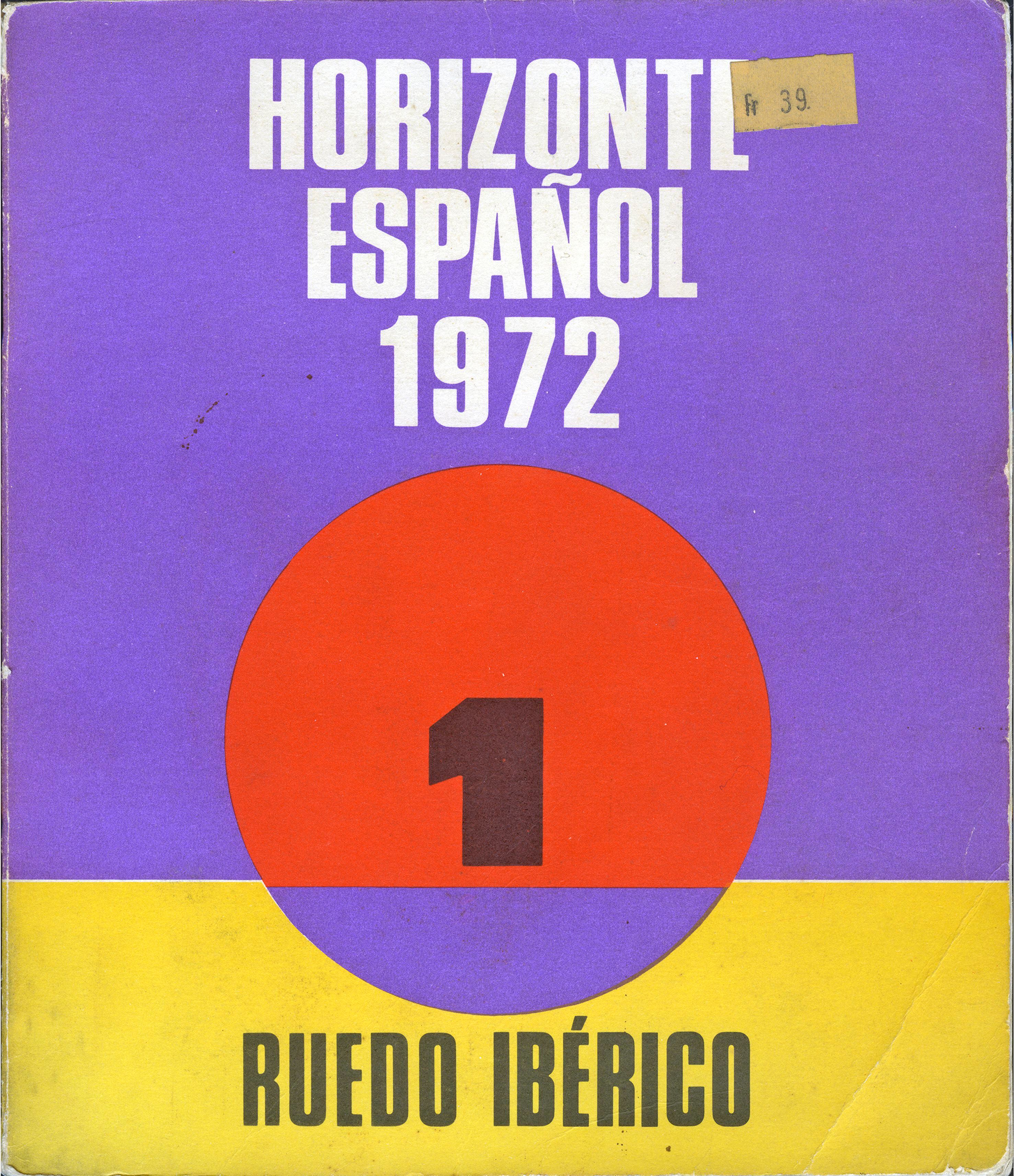 'Horizonte español 1972', suplemento de 'Cuadernos de Ruedo ibérico'. Portada de José Martínez. 